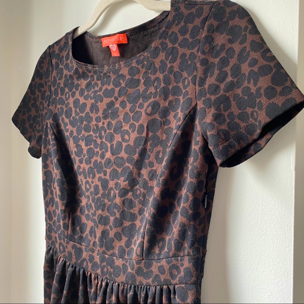 Leopard Sweatshirt Mini Dress